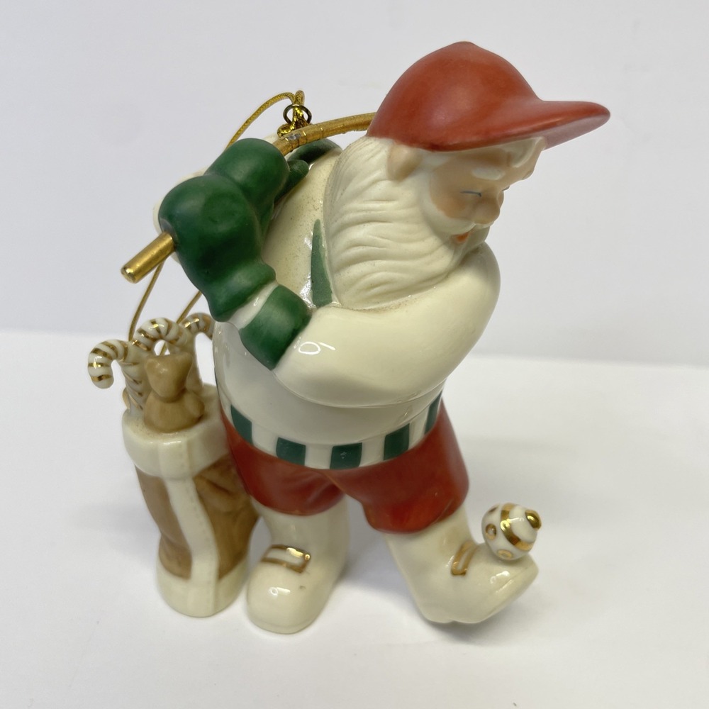 Lenox Whimsical Golfing Pastimes Santa Golfer Figurine
